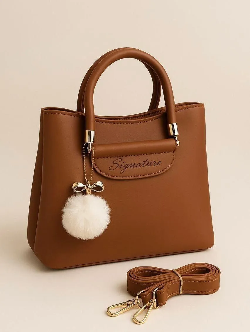 Girl's Leather Plain Shoulder Bag